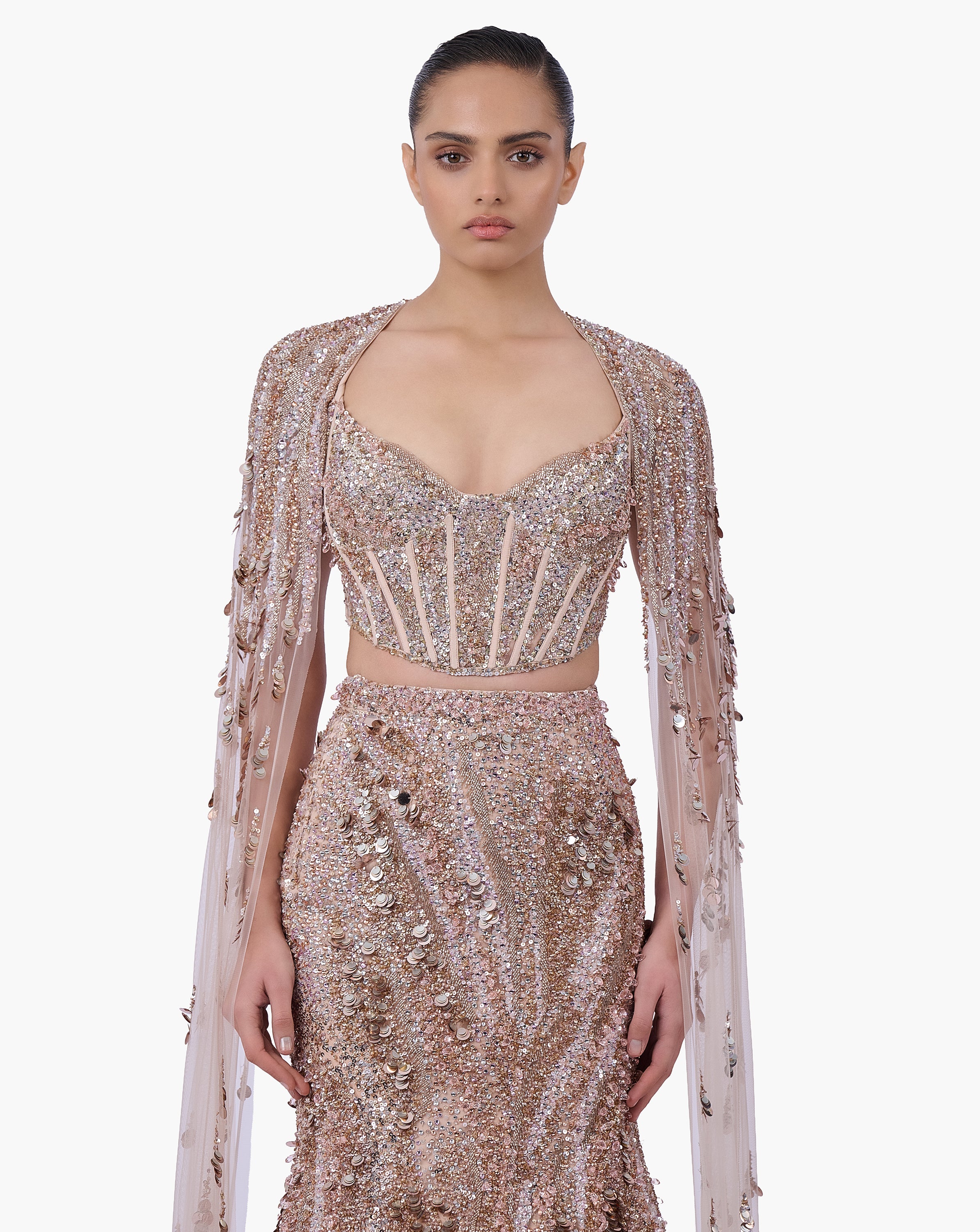 Crystallised Scale Lehenga