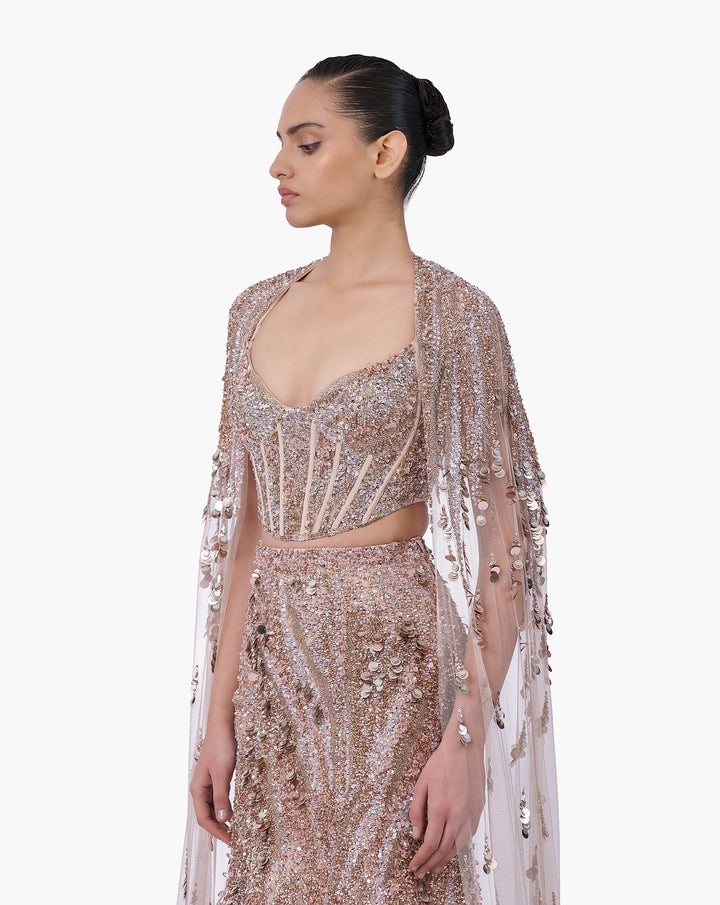 Crystallised Scale Lehenga