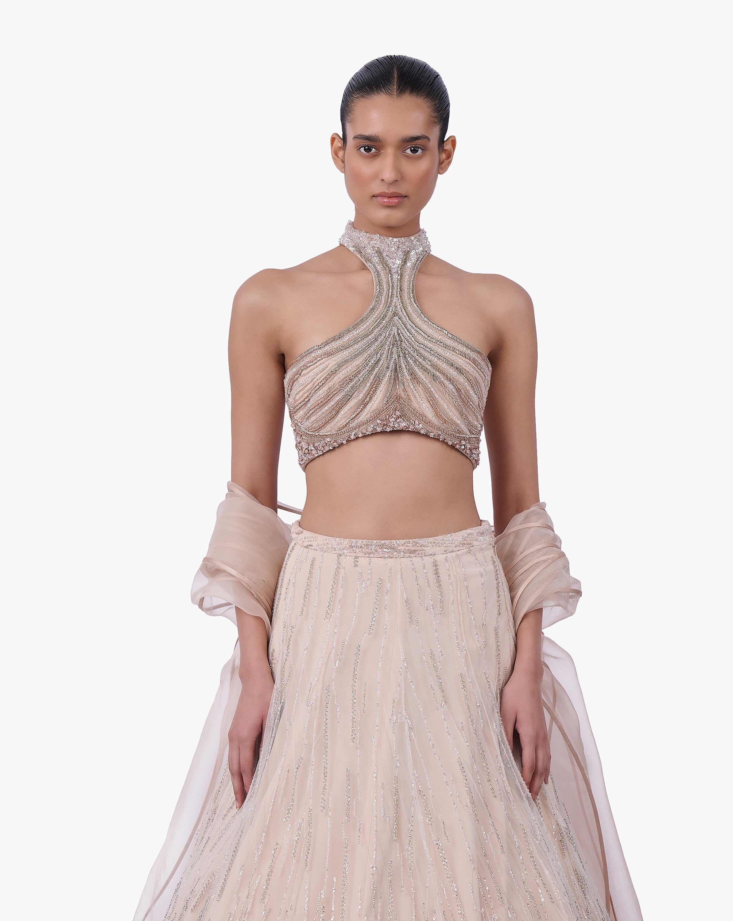 The Embellished Halter Lehenga