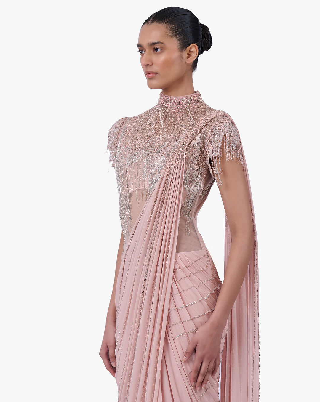The Blush Sovereign Saree Gown
