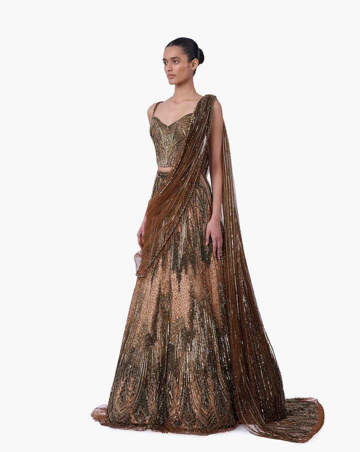 The Gilded Saree Lehenga