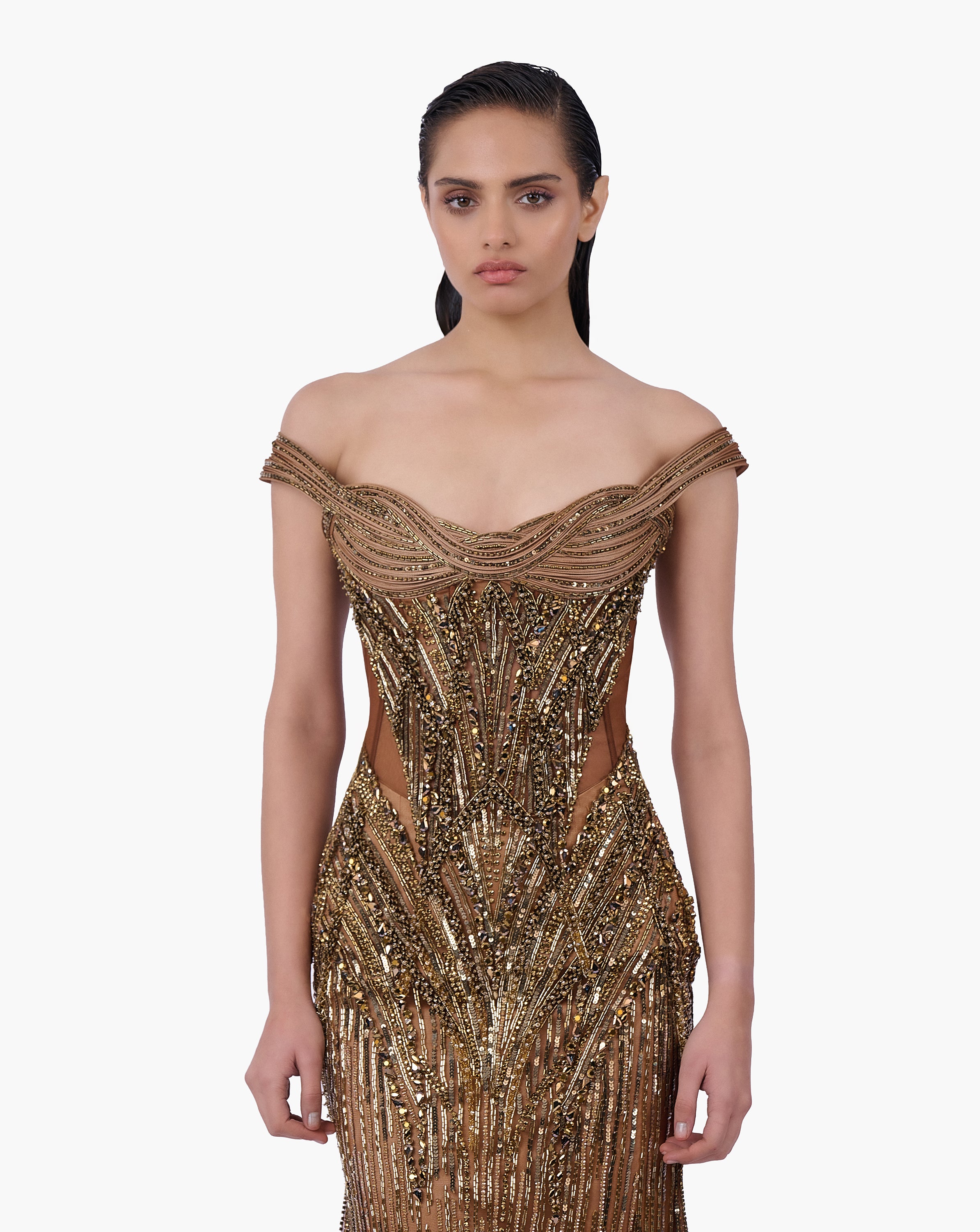 The Regalia Net Gown