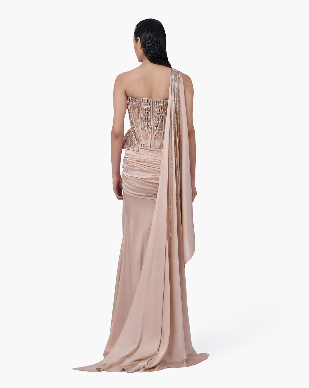 Woven Bodice Crystal Skirt