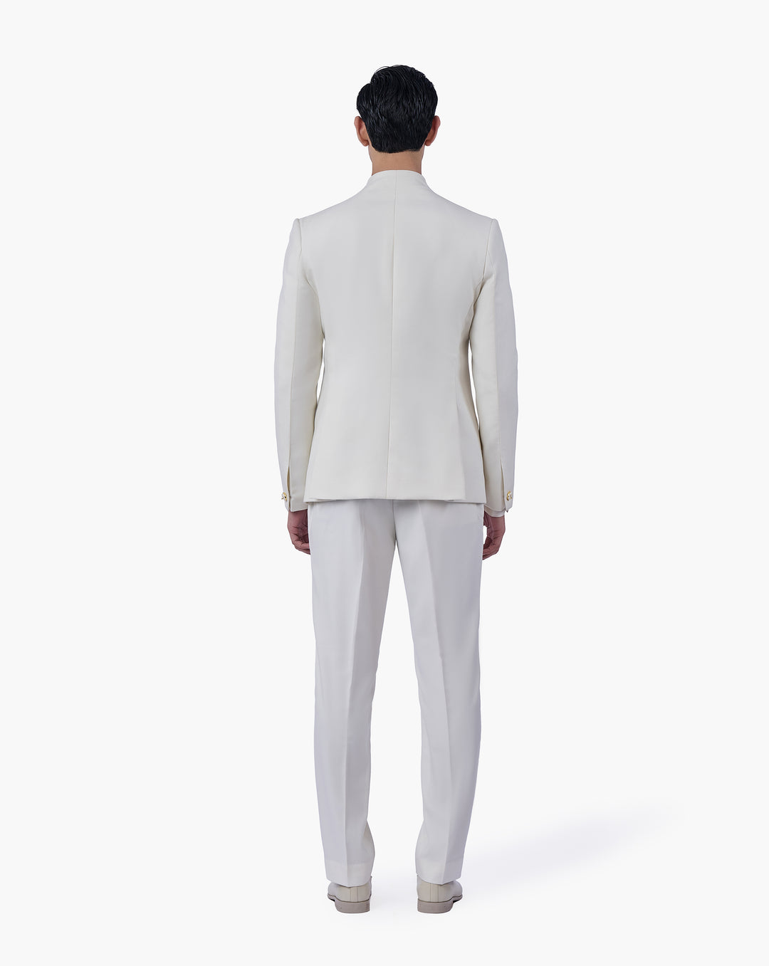 Ecru Stag Crest Bandhgala