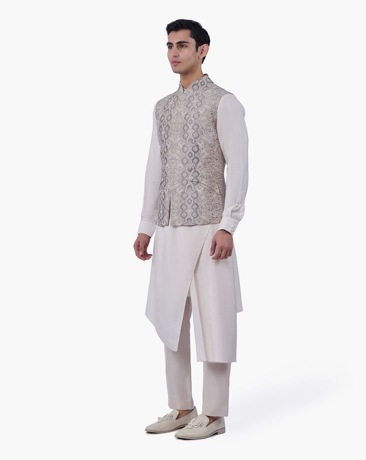 Silver Scale Nehru Jacket