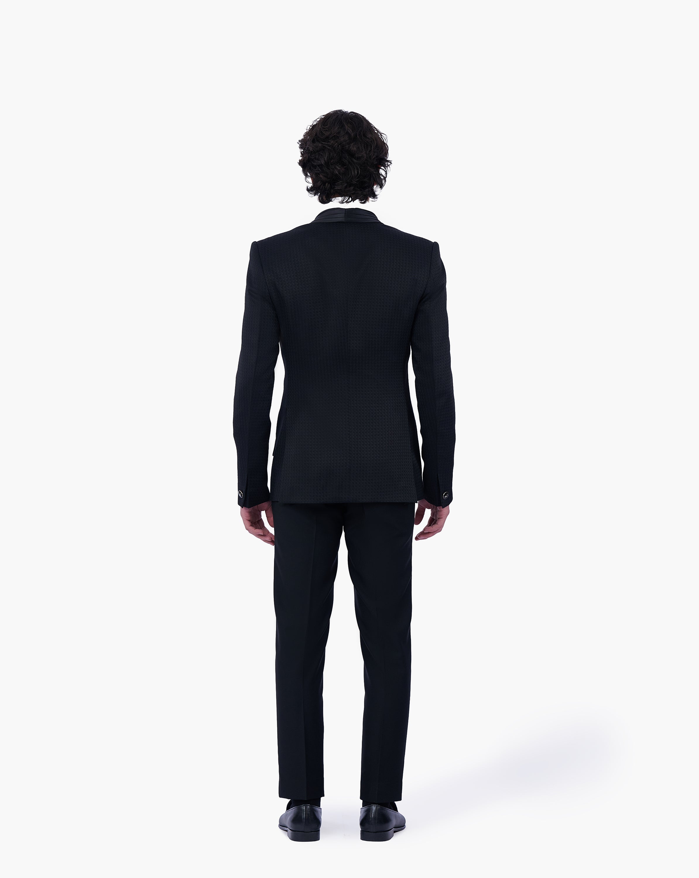 Tonal Geometric Jacquard Tuxedo