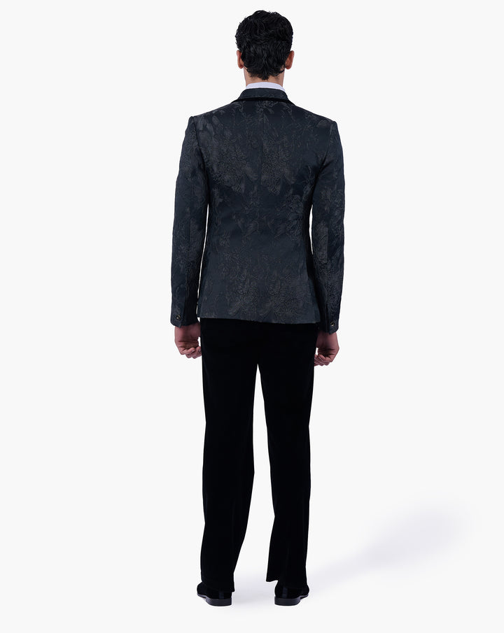 Floral Textured Brocade Tuxedo