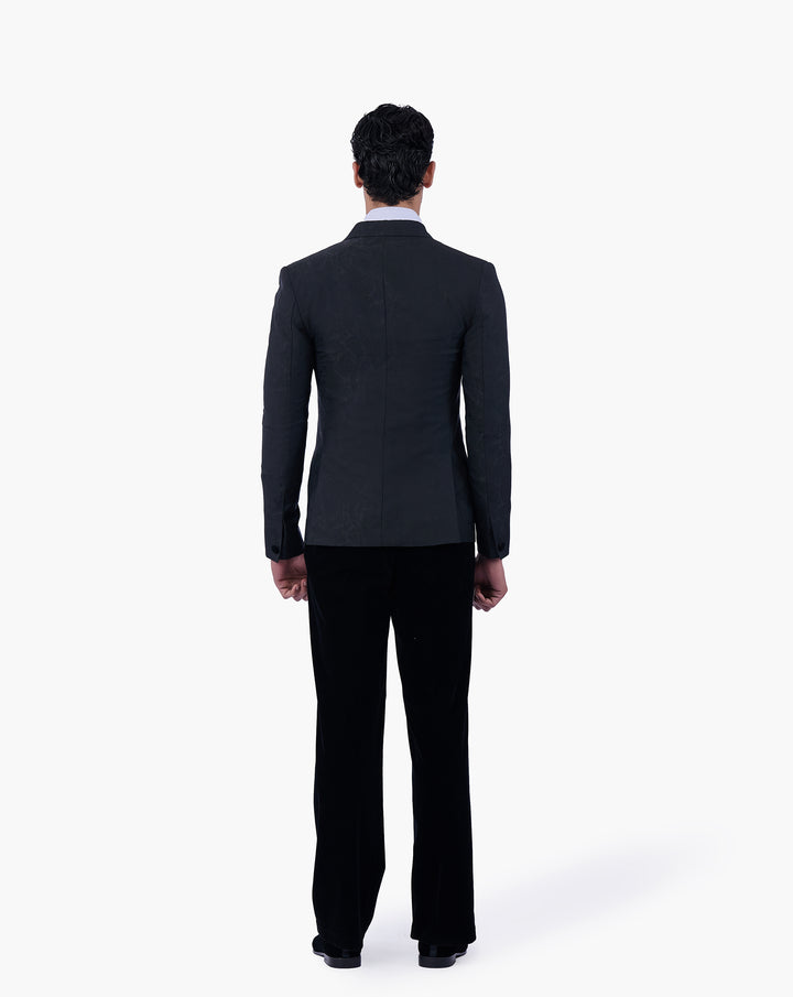 Tonal Paisley Double-Breasted Tuxedo