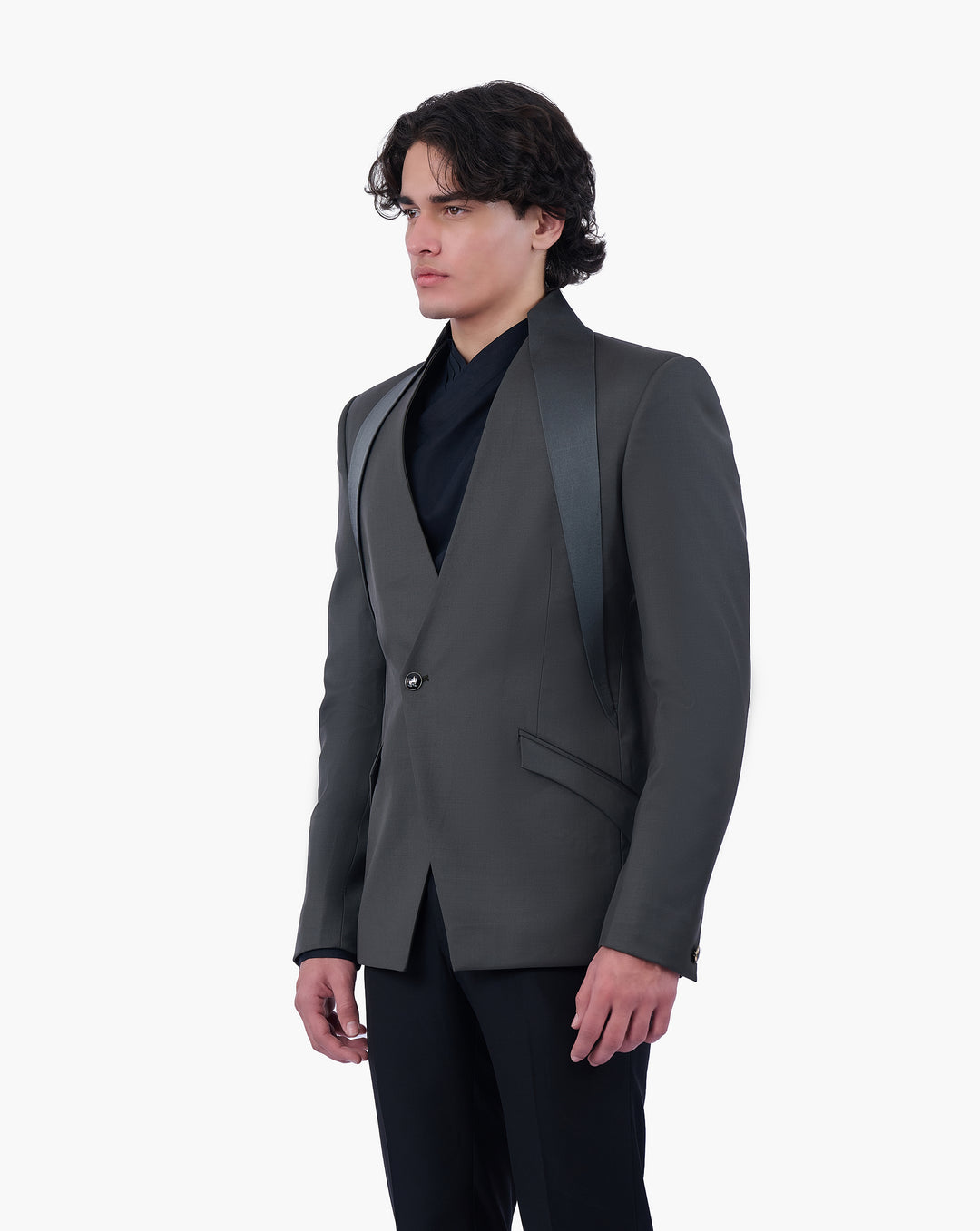 Celestial Night Green Bandhgala