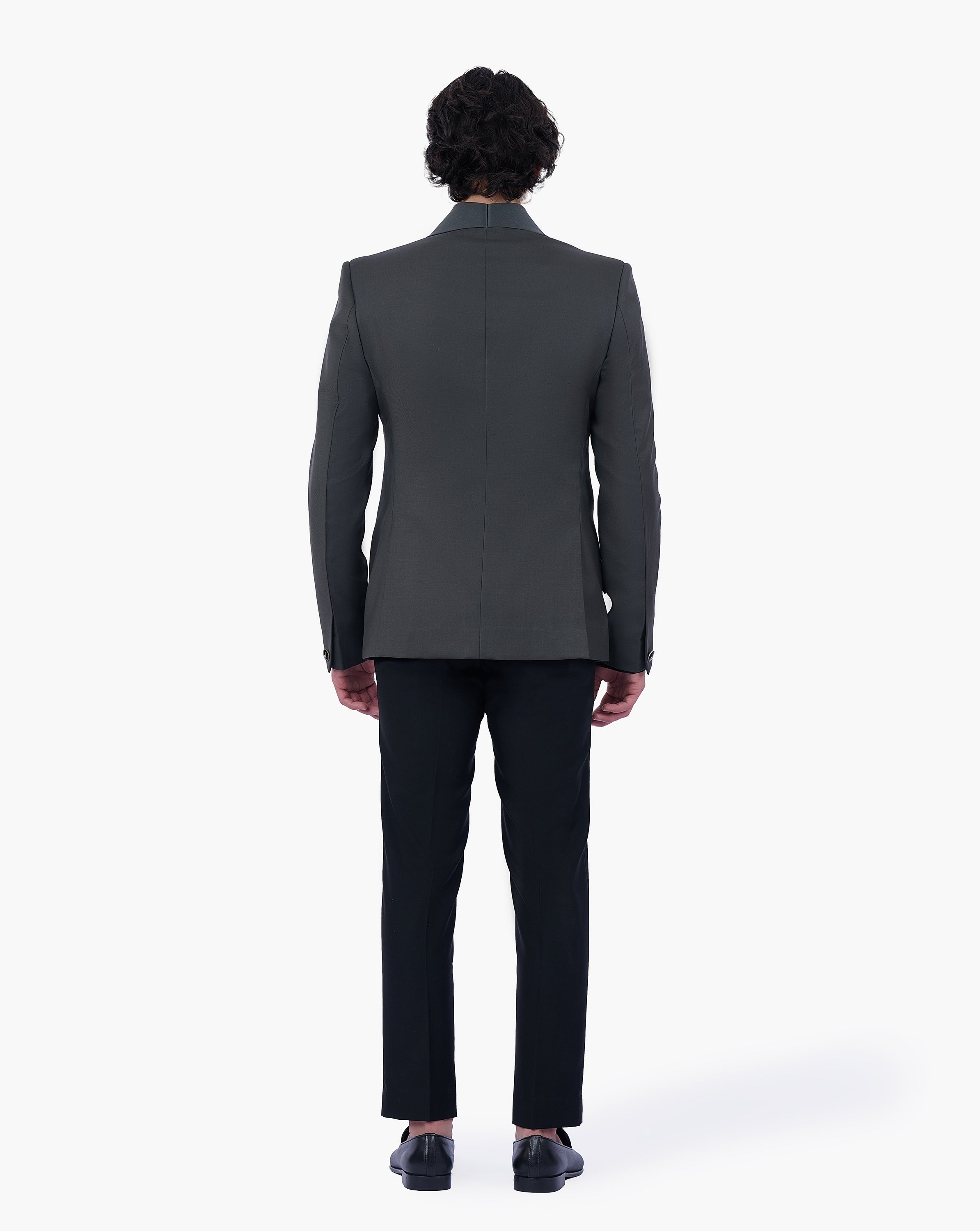 Celestial Night Green Bandhgala