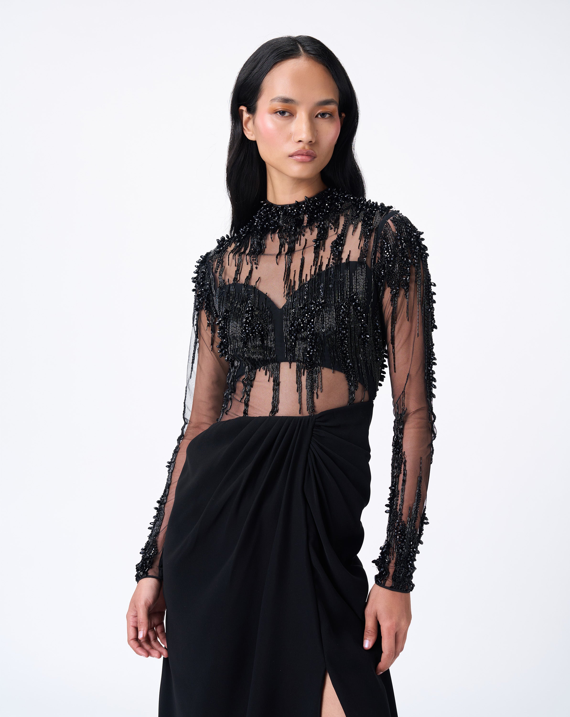 Lightfall Encrusted Crystal Gown