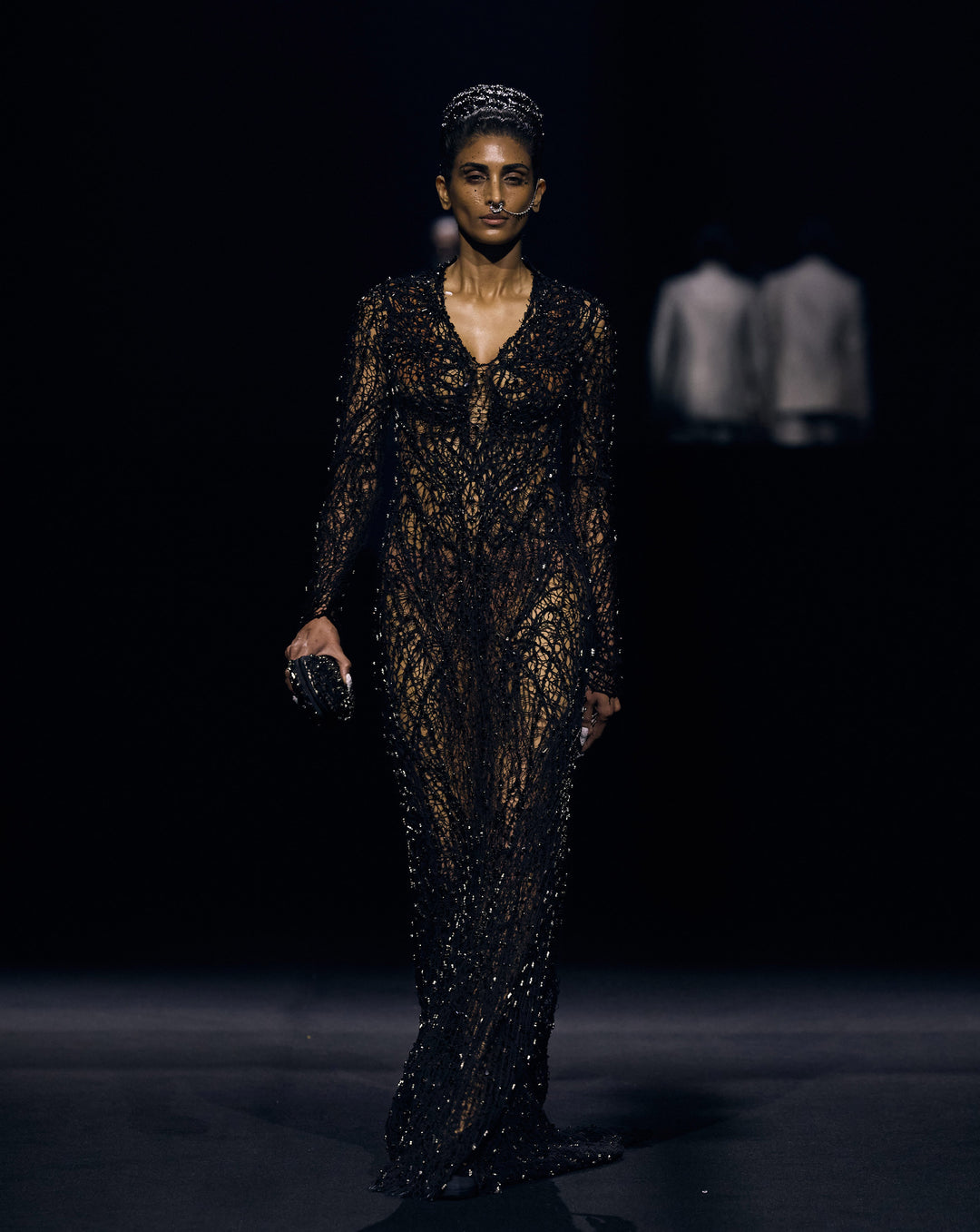 The Noir Web Crystal Gown