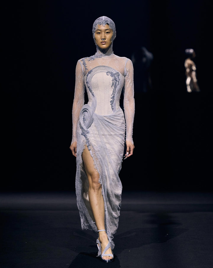 Moonwake/The Cosmic Ripple Sculpted Gown