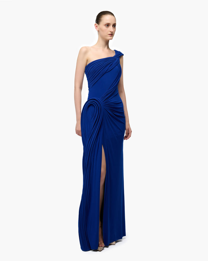 Nova One Shoulder Draped Gown