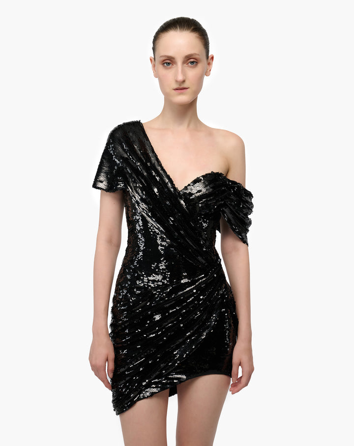 Stellar Drape Mini Dress