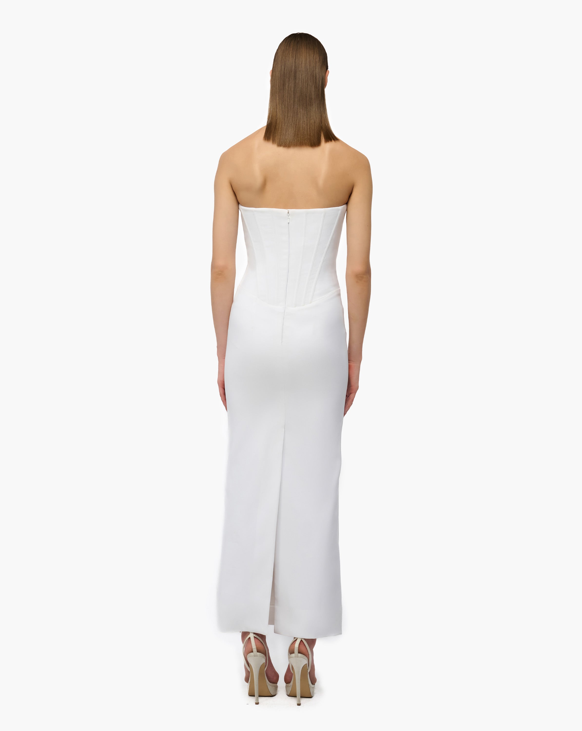 Petal Corset Midi Dress