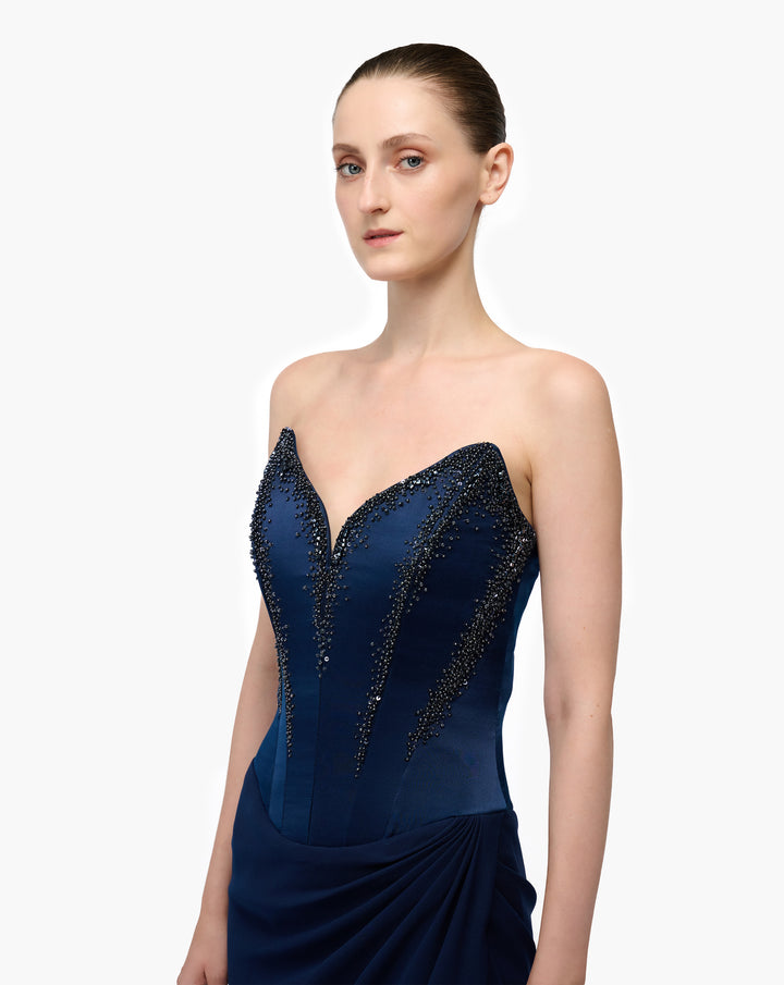 Petal Cascade Corset Gown