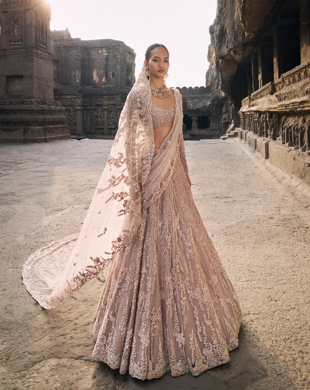 Draped Aurora Lehenga