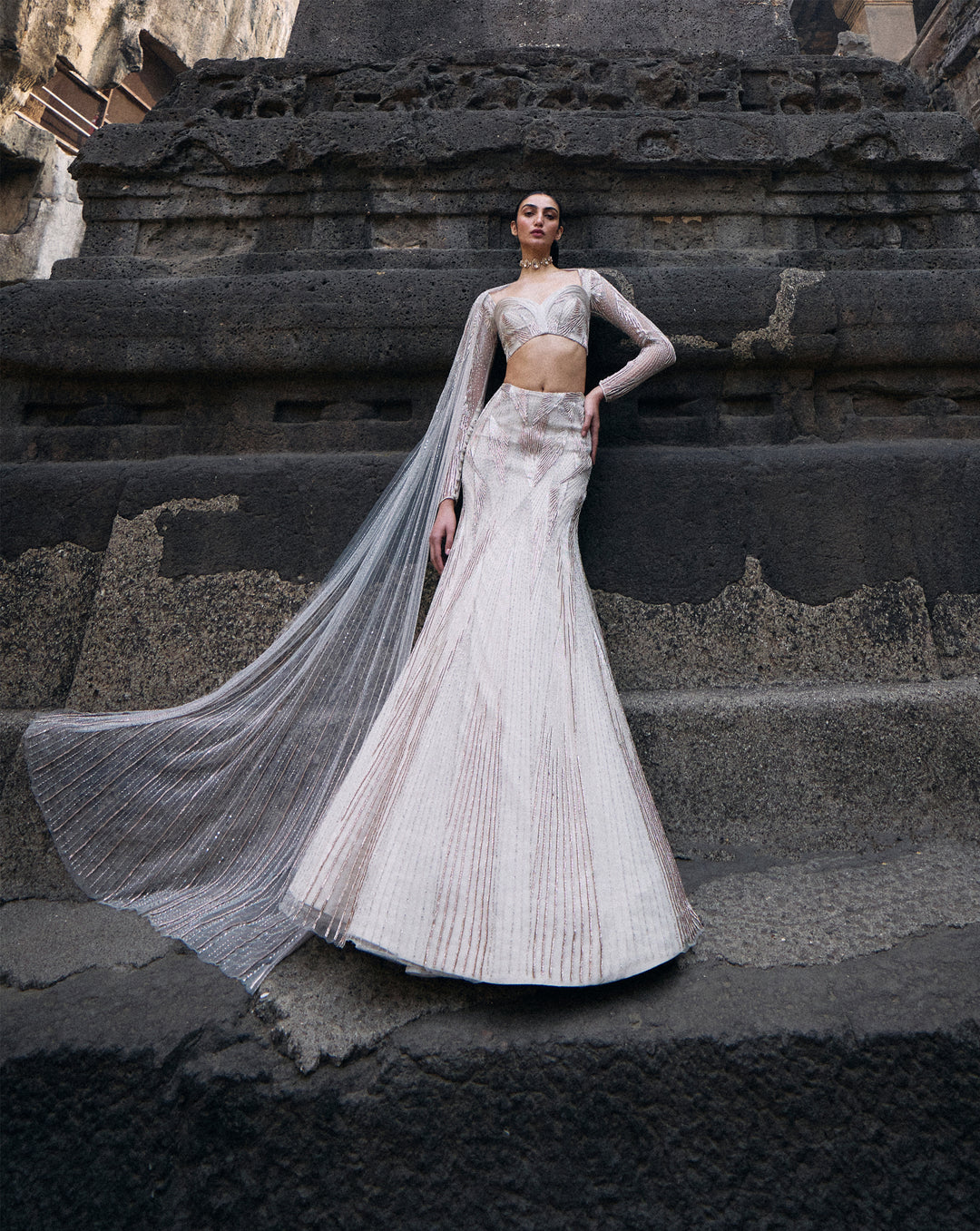 Hespera Pearl Lehenga