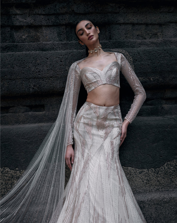 Hespera Pearl Lehenga