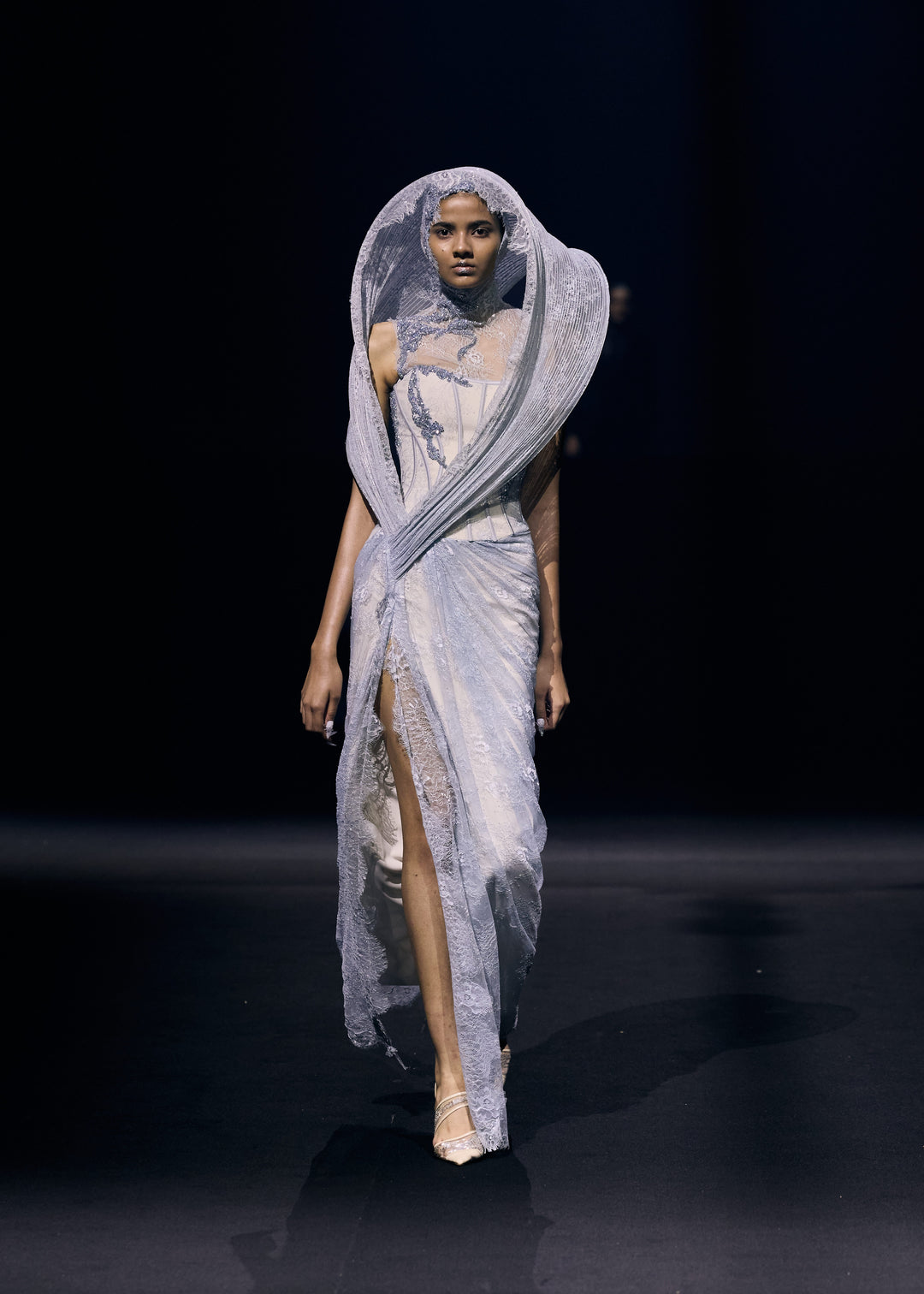 Moonveil/ Cosmic Orbit Saree Gown