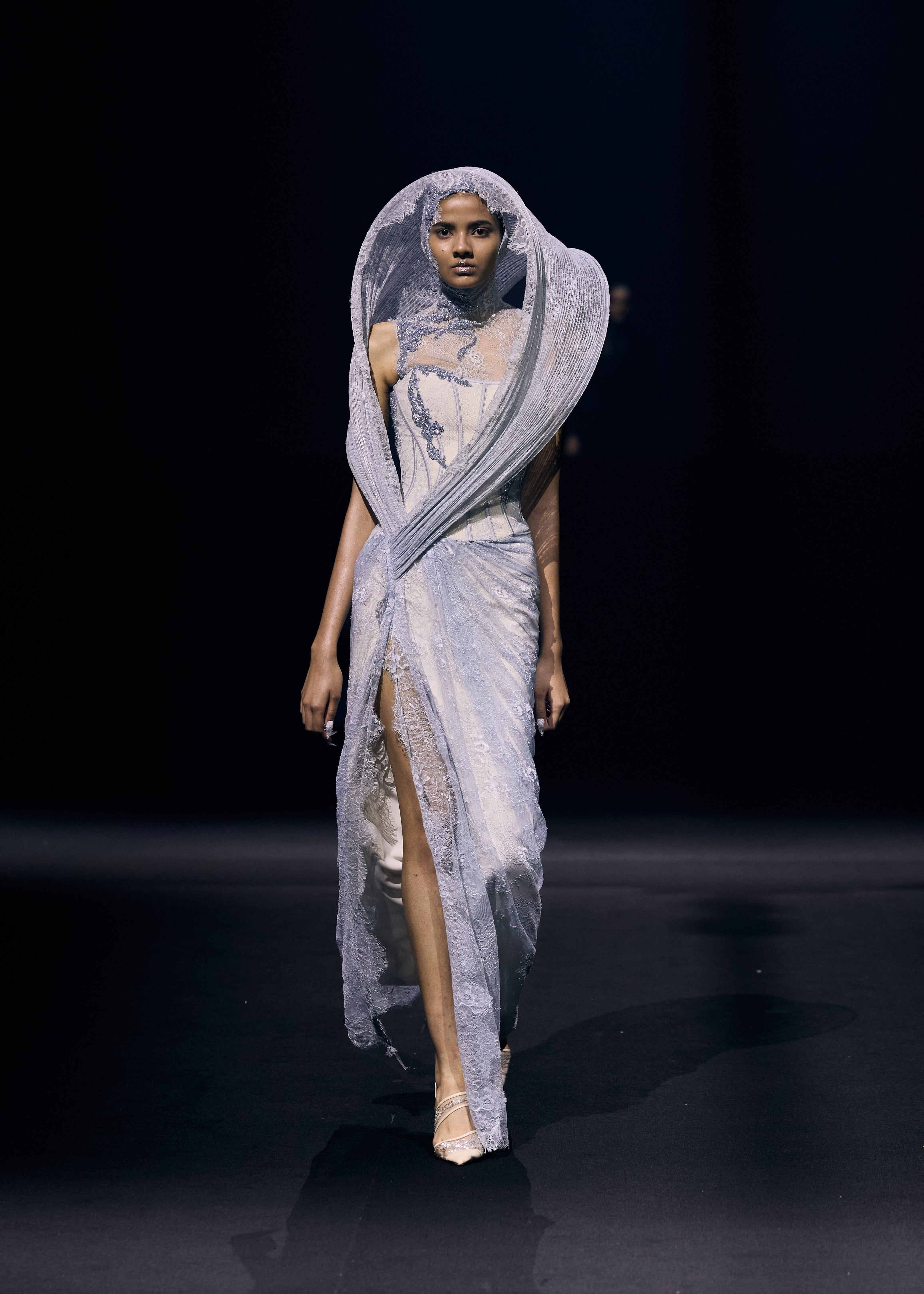 Moonveil/ Cosmic Orbit Saree Gown
