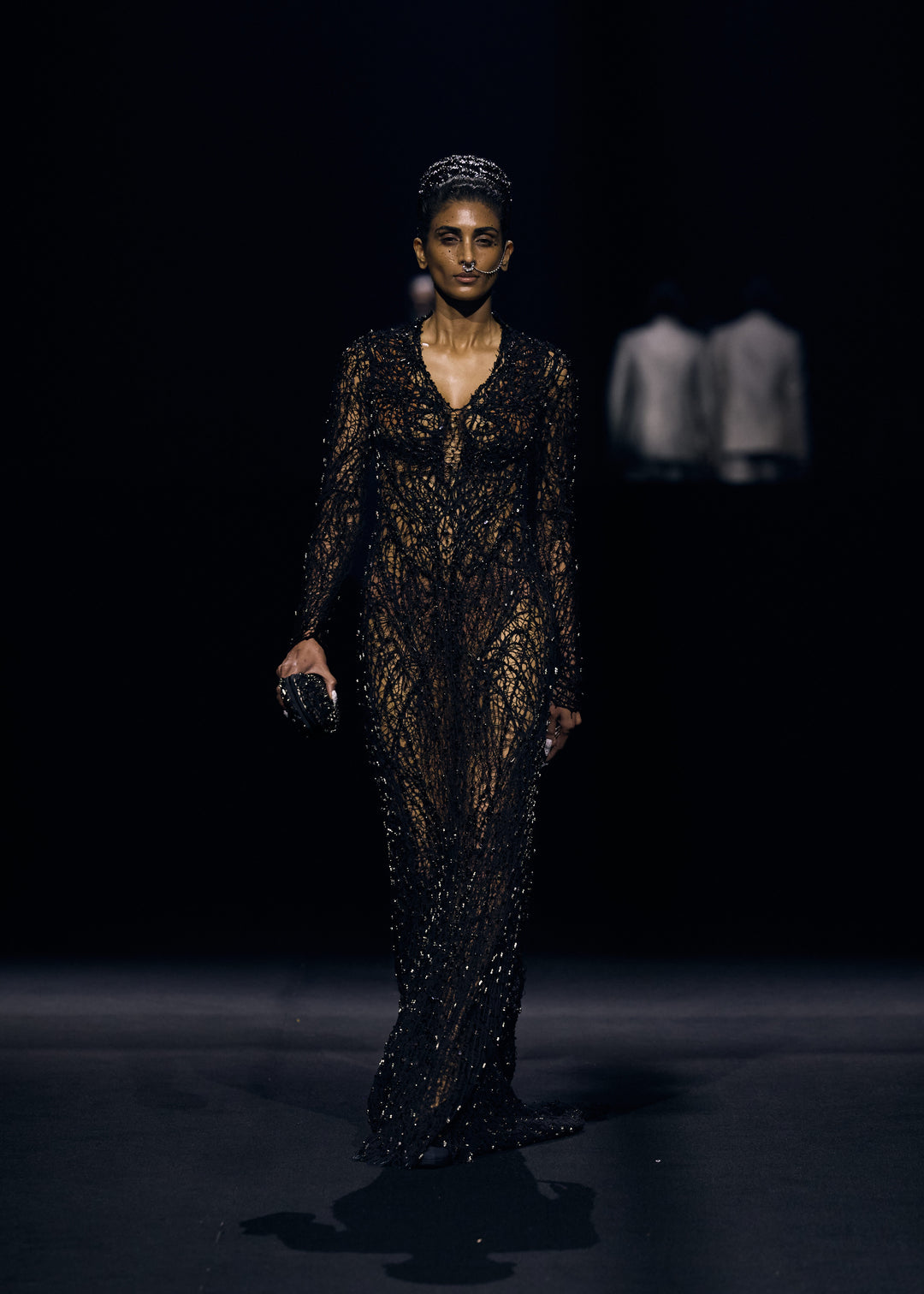 The Noir Web Crystal Gown