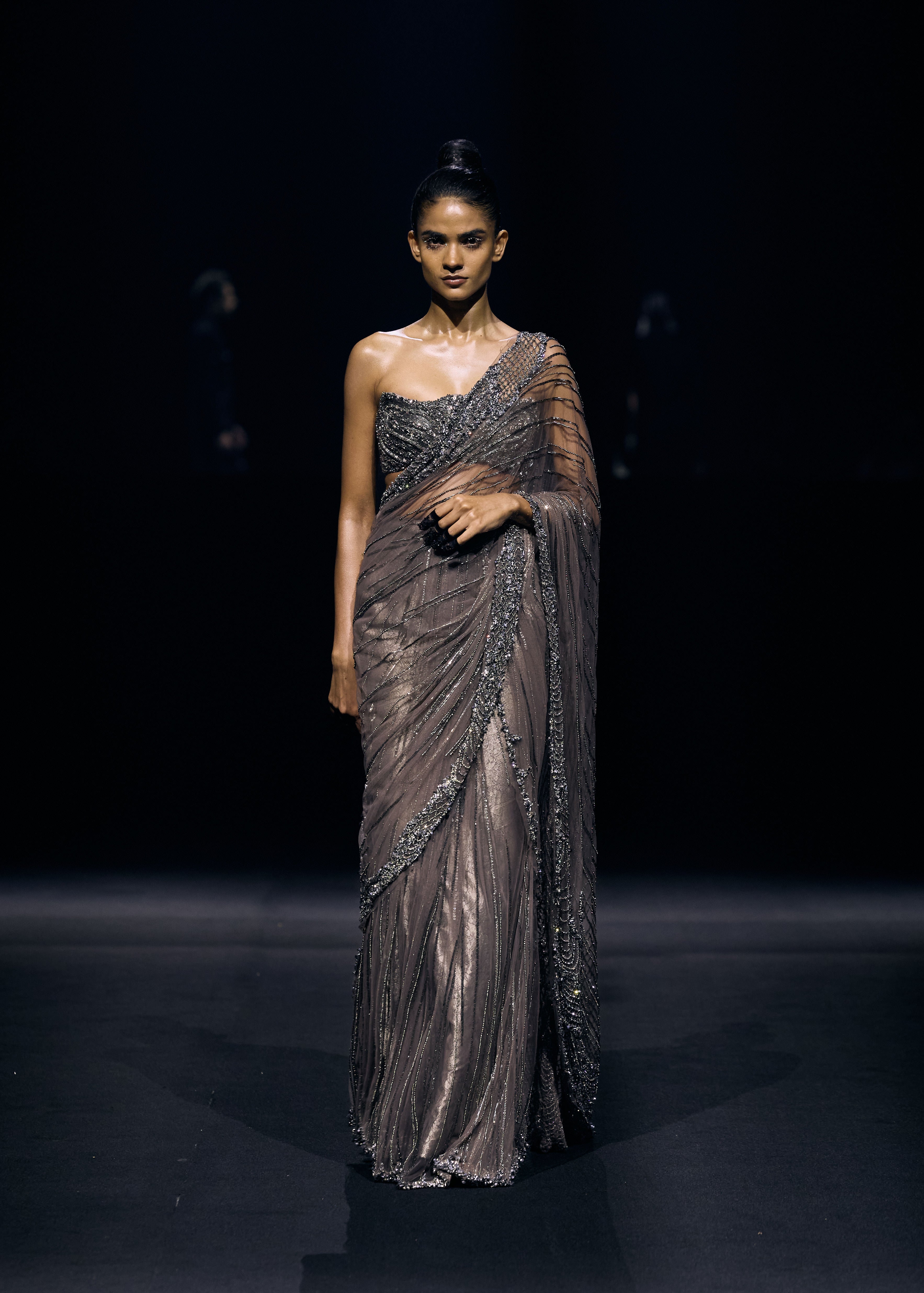 Orbital Web Saree
