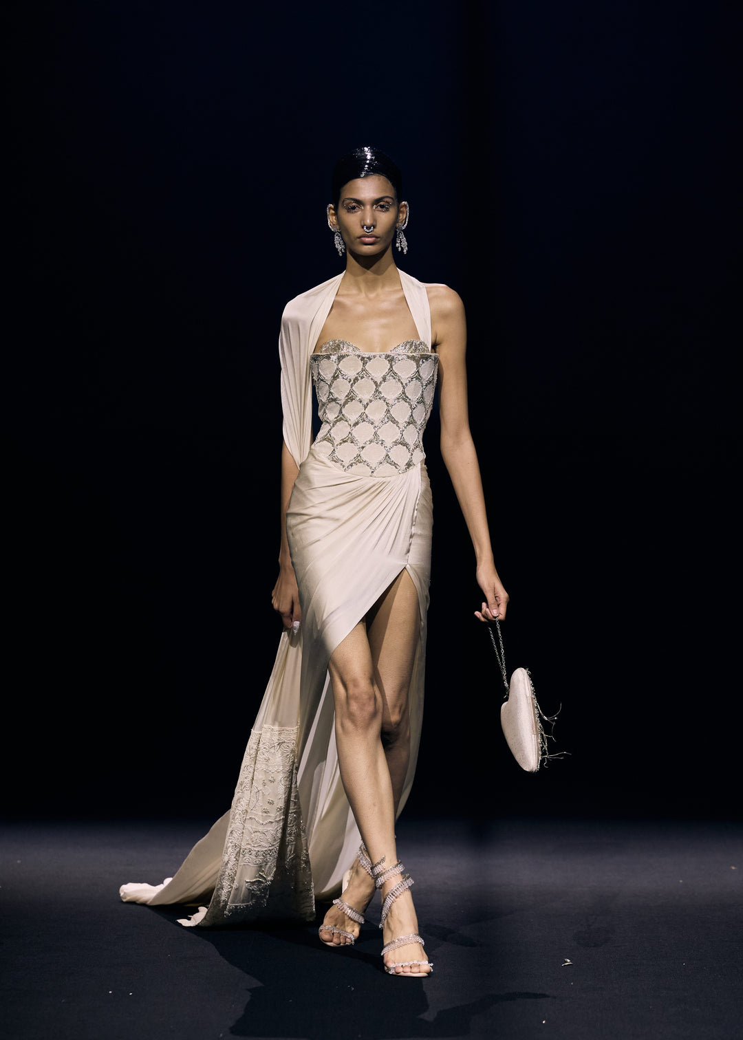 Pearl Heritage Saree Gown