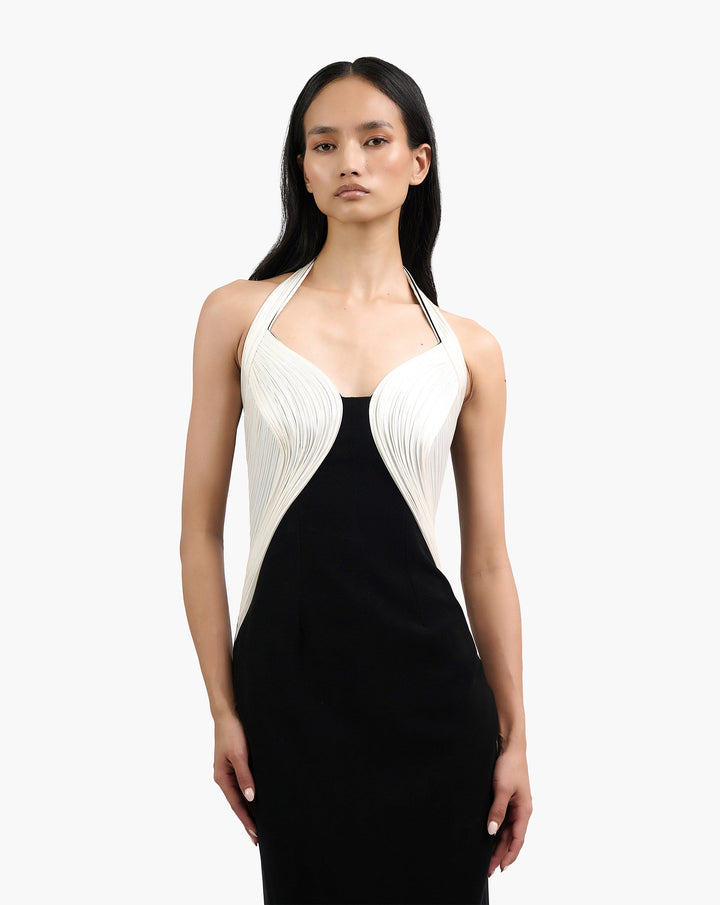 The Monochromatic Armor Gown