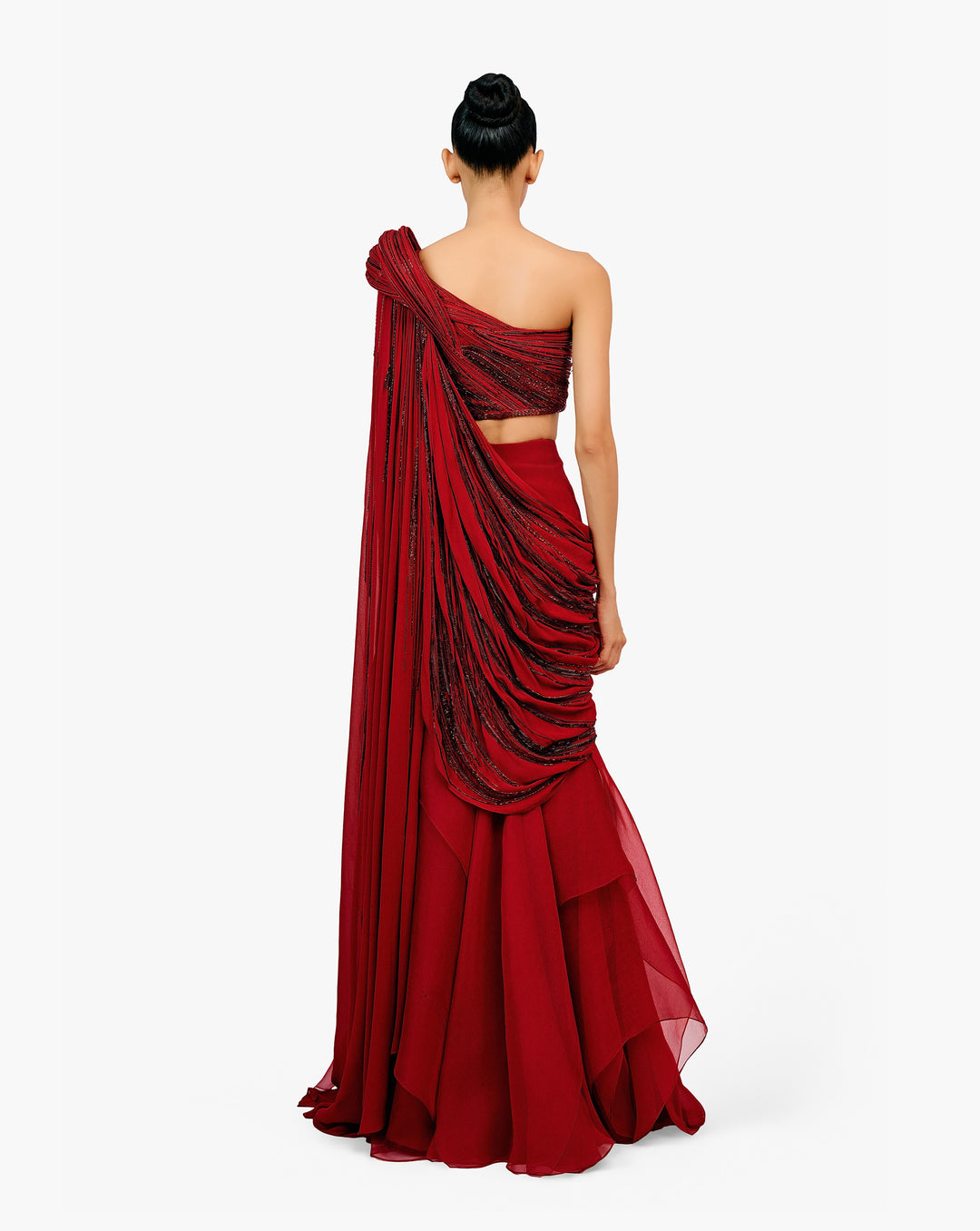 The Grecian Draped Saree Lehenga