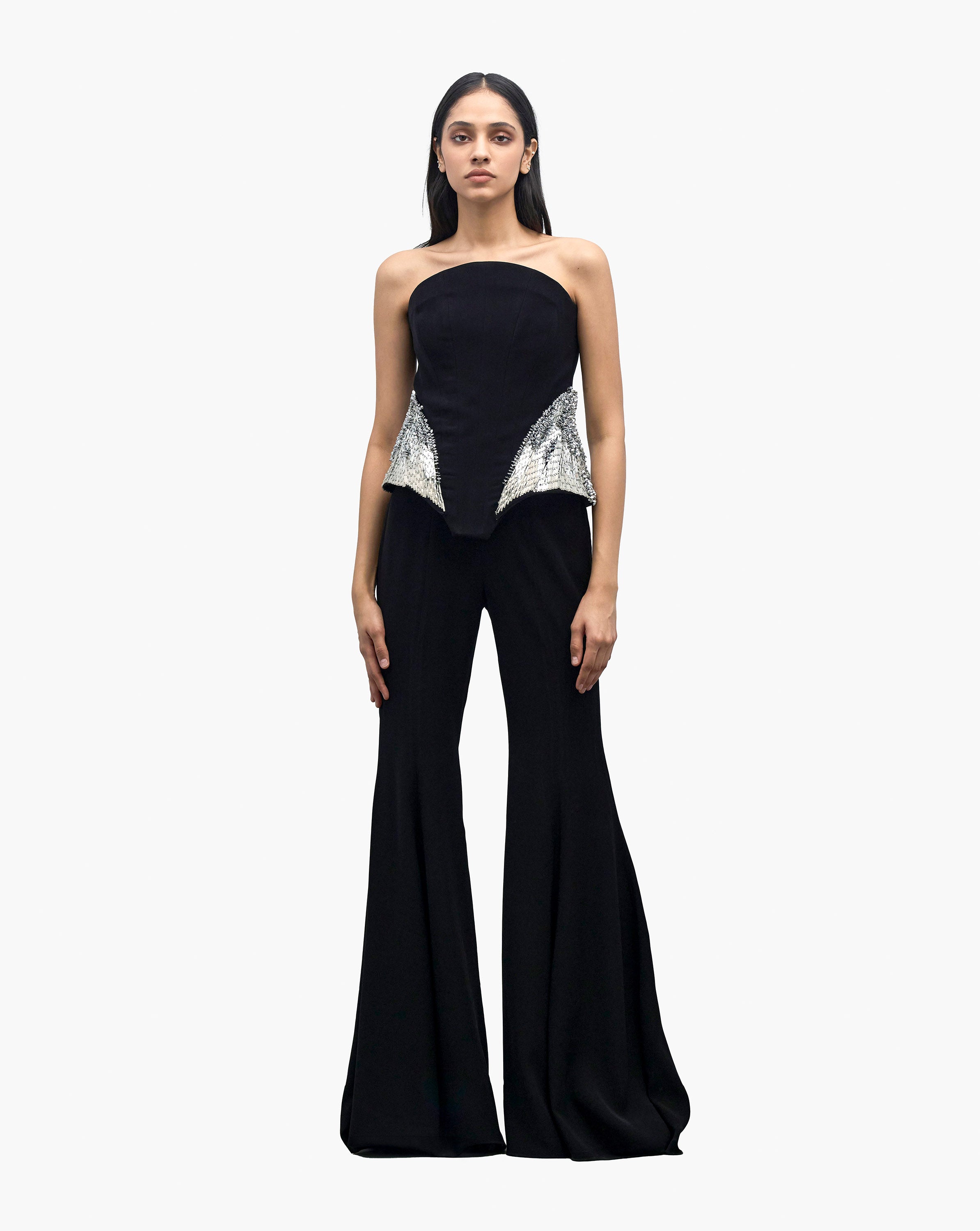 トップス theredthread corset fit tops gry bk THEREDTHREAD / ザレッドスレッド】S bonded corset tops