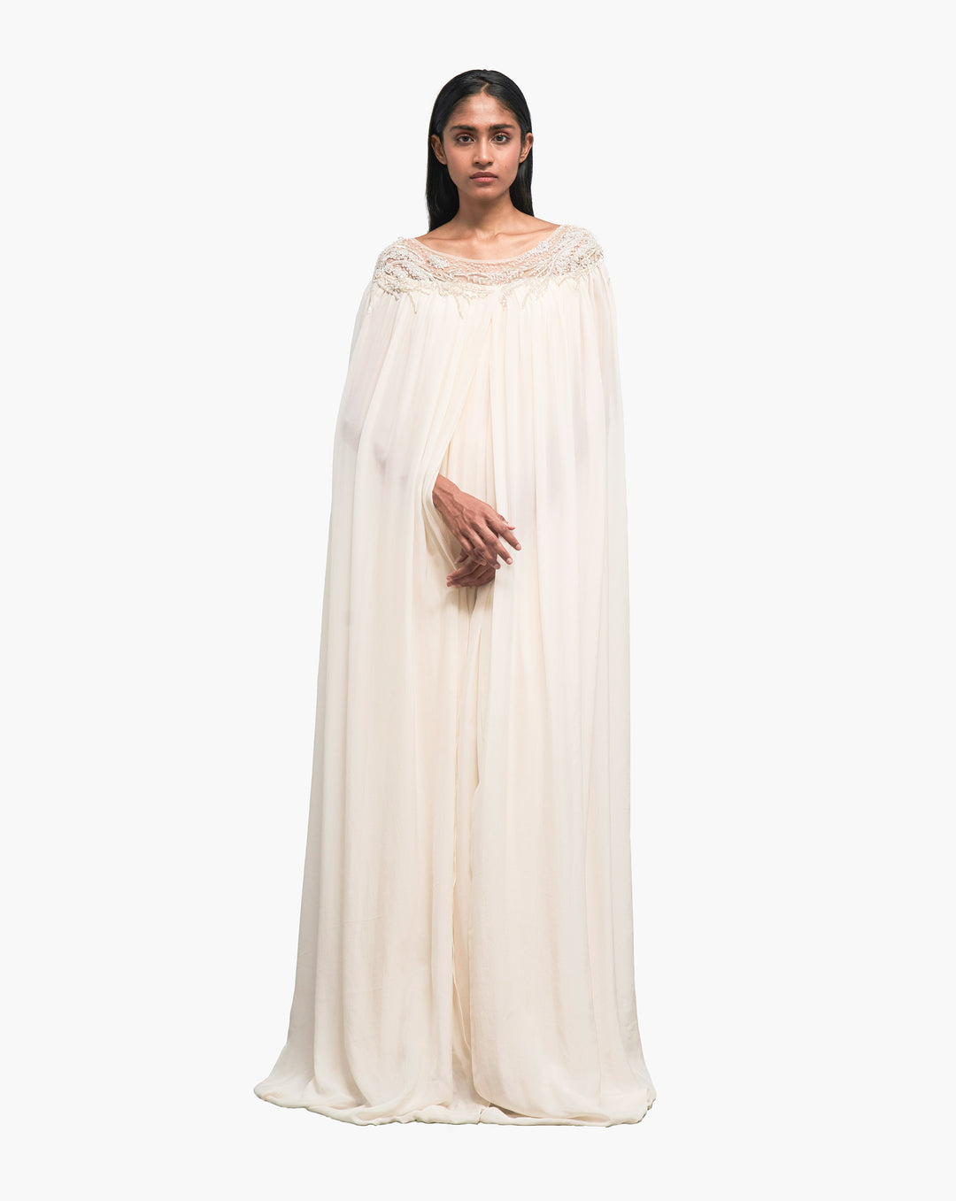 The Pearl White Waterfall Gown