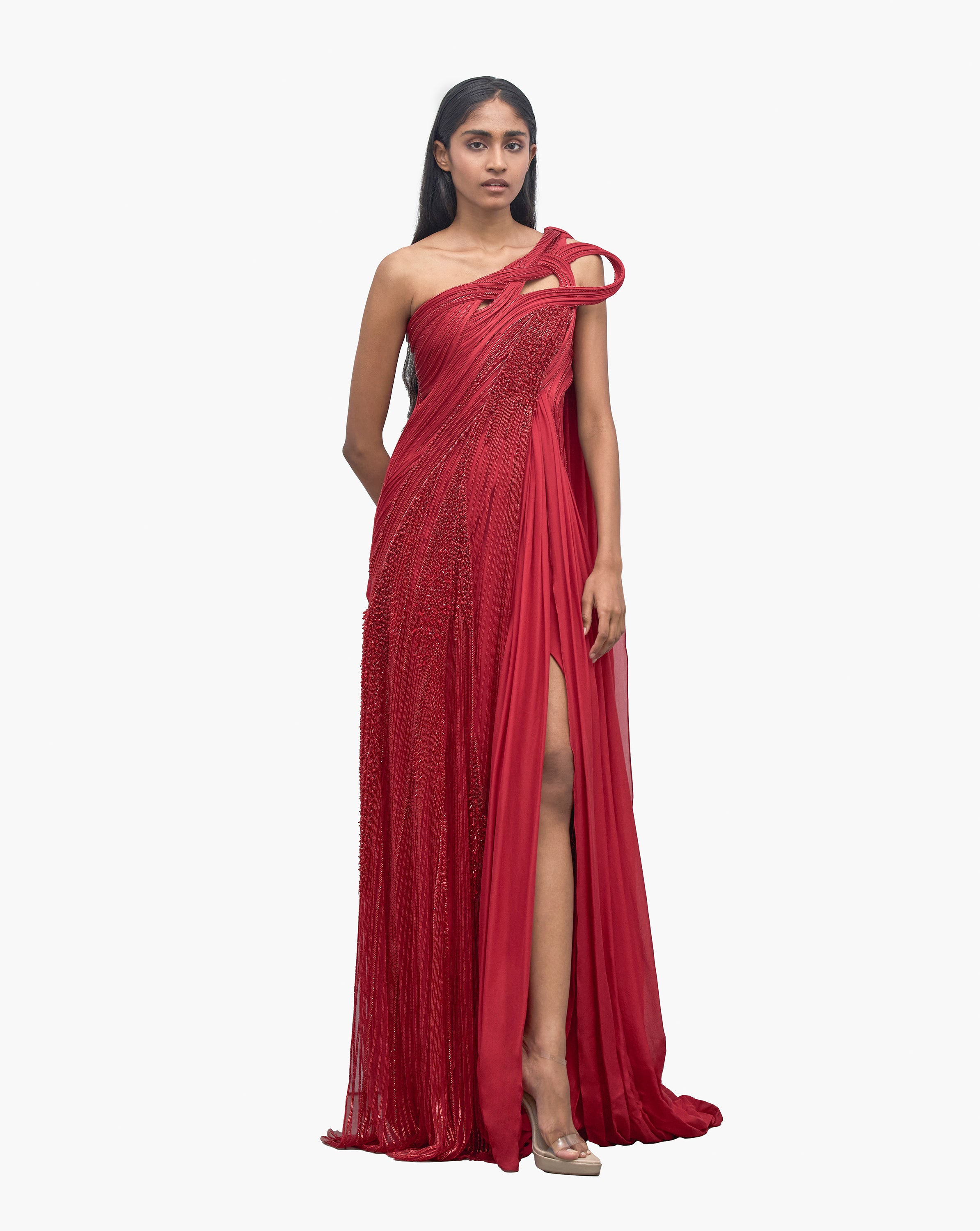 The Sculpted Drape Saree Gown