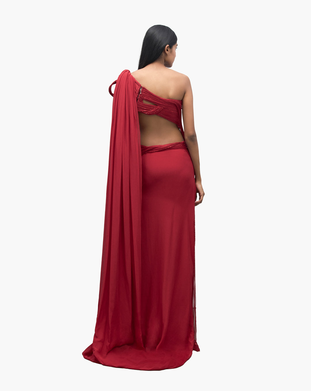 The Sculpted Drape Saree Gown
