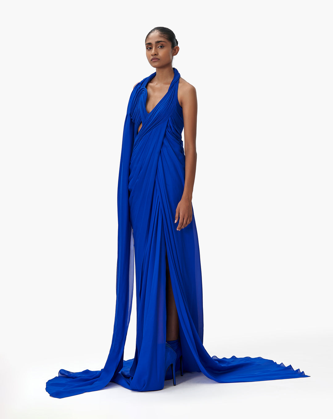 The Celestial Tide Saree Gown