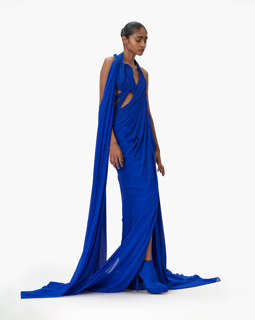 The Celestial Tide Saree Gown