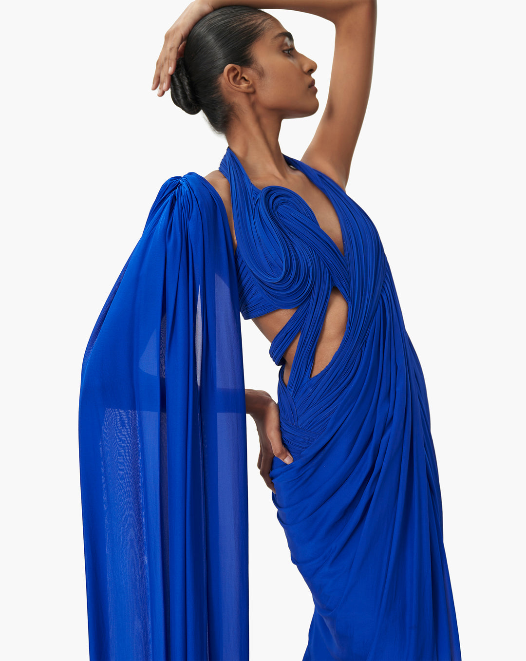 The Celestial Tide Saree Gown