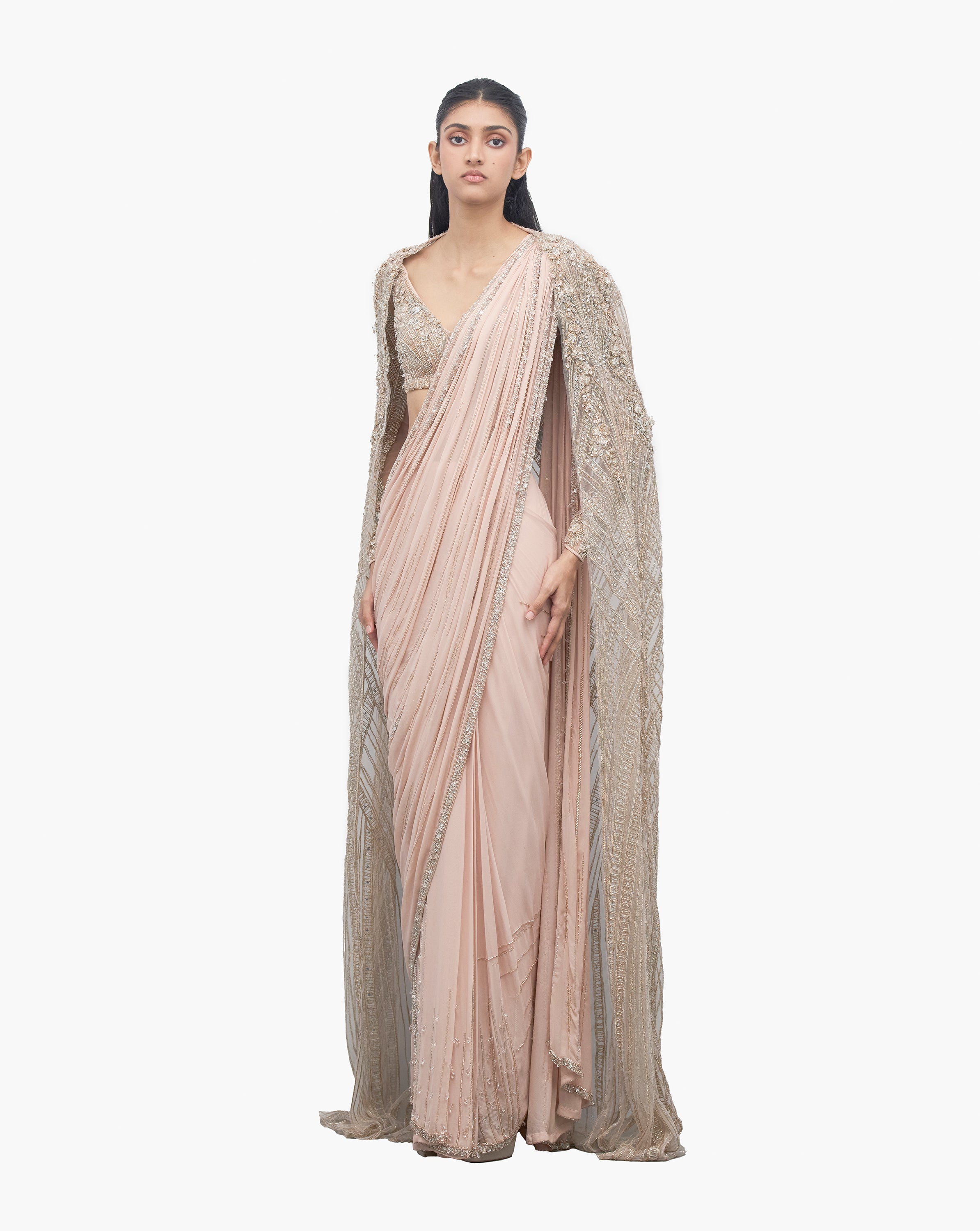 The Cosmic Crystal Saree