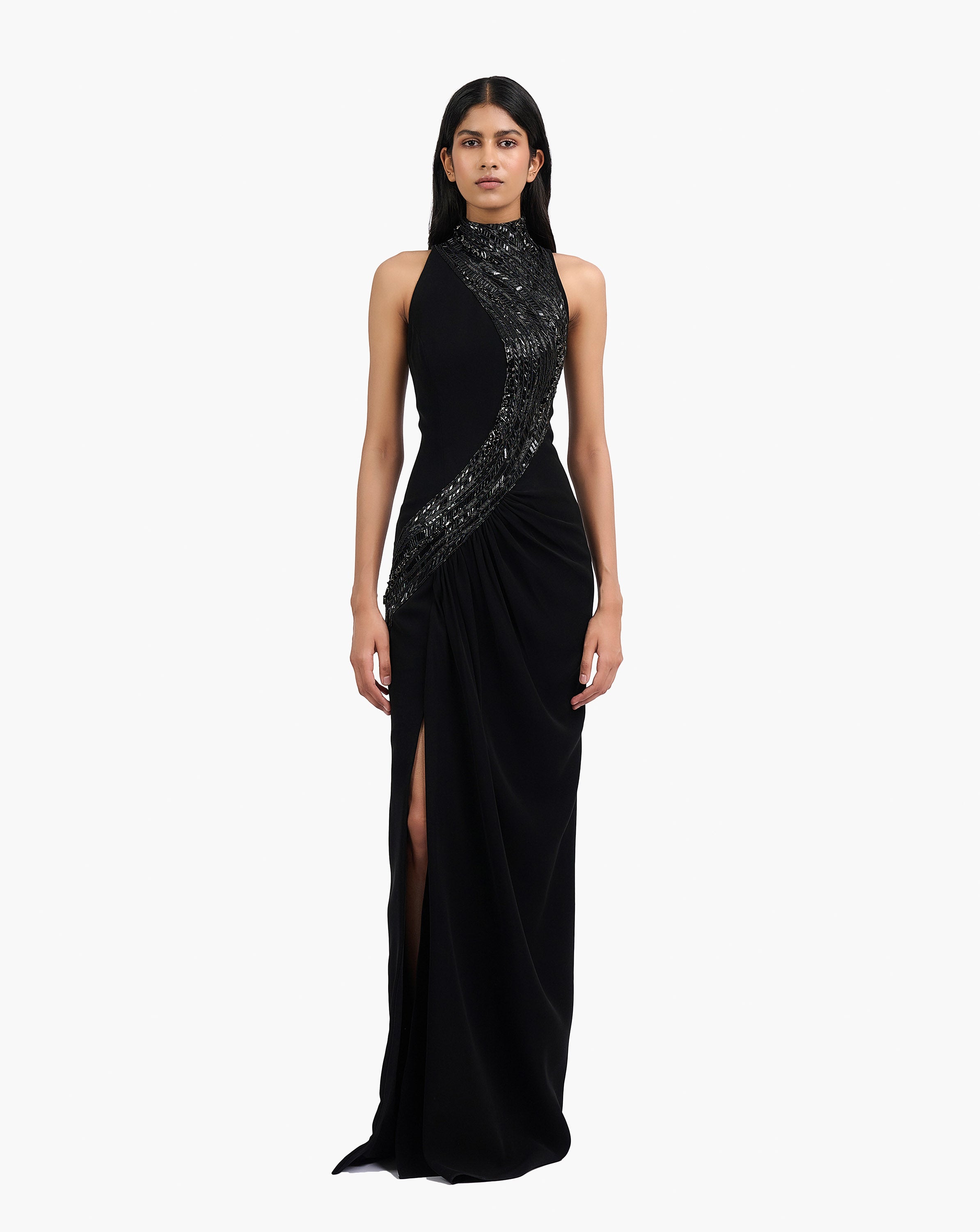 The Wave Embroidered Gown