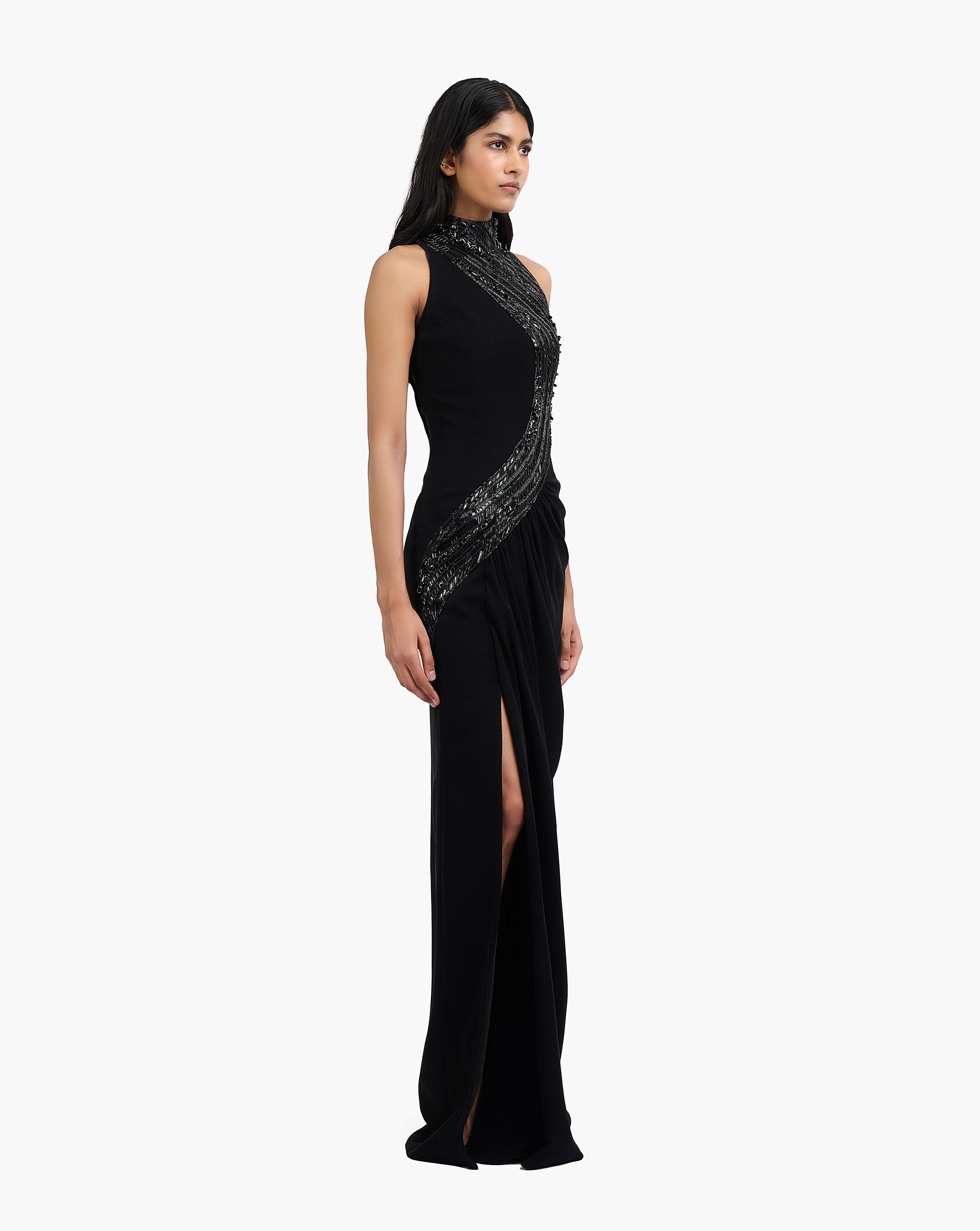The Wave Embroidered Gown