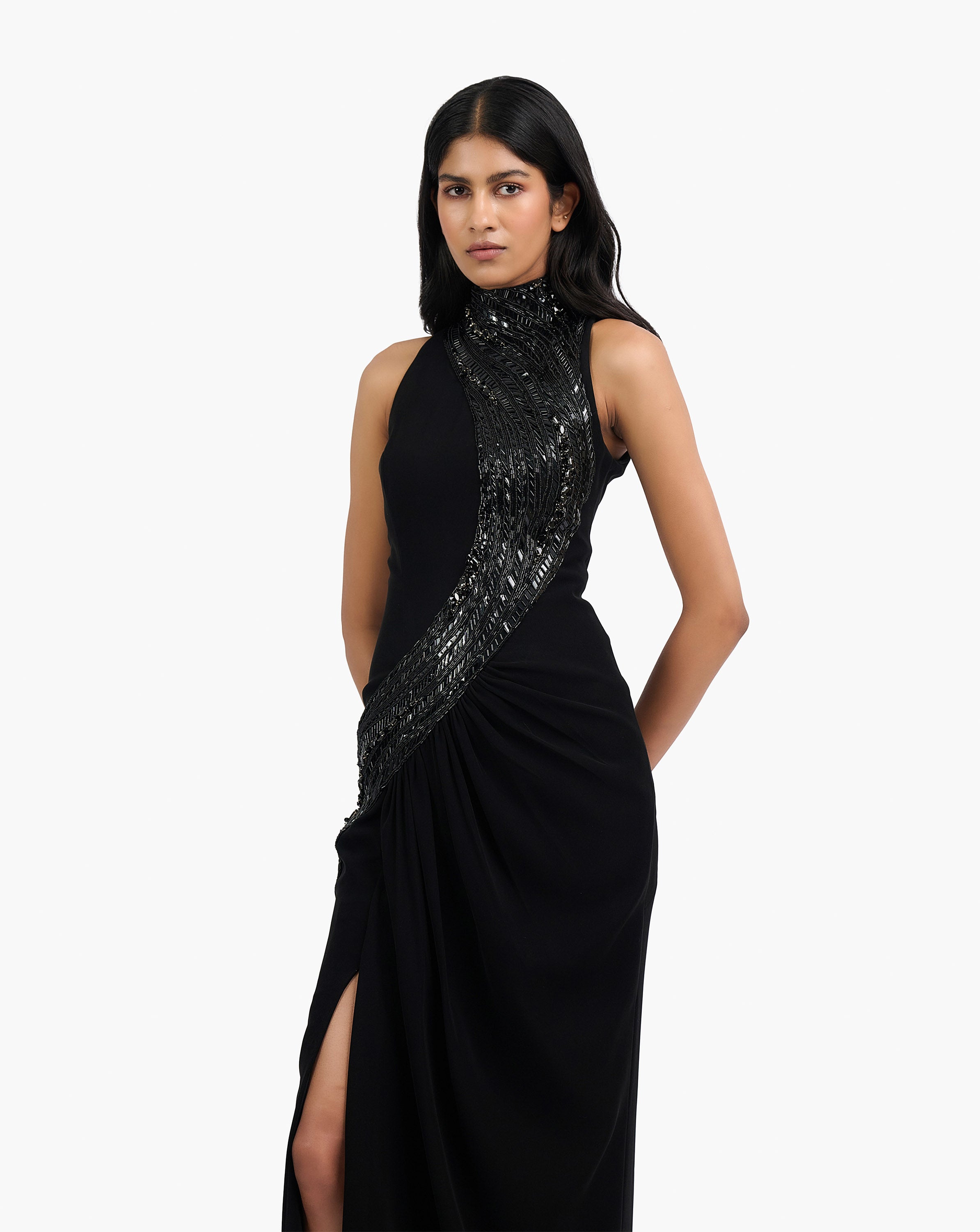 The Wave Embroidered Gown