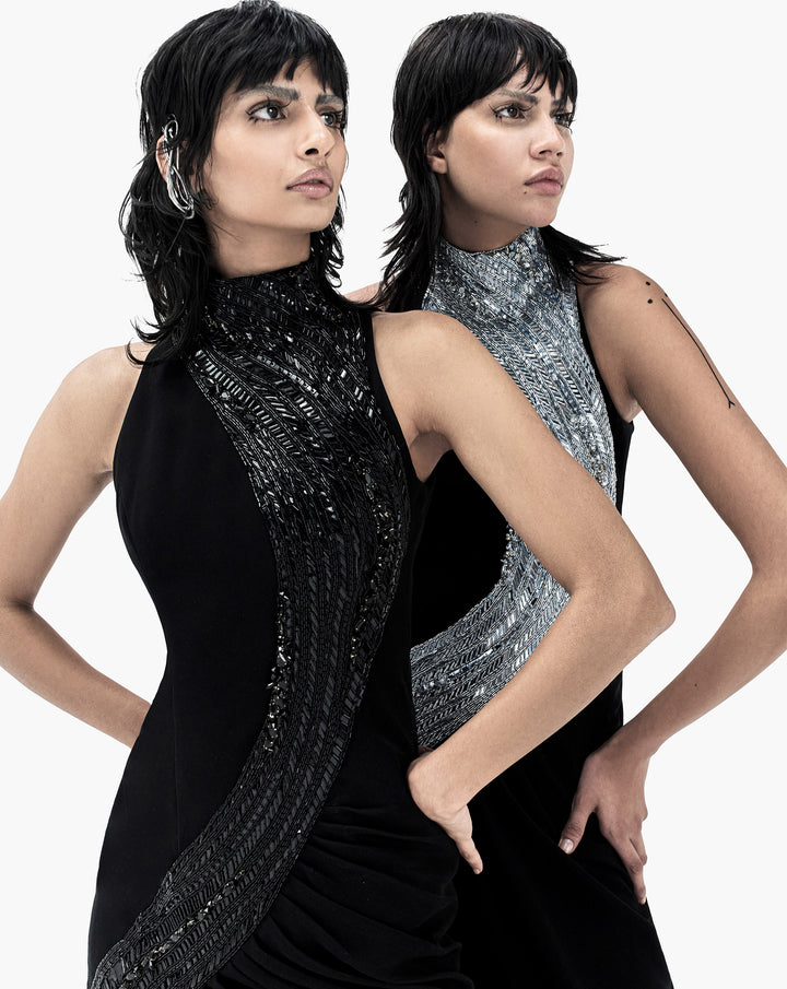 The Wave Embroidered Gown