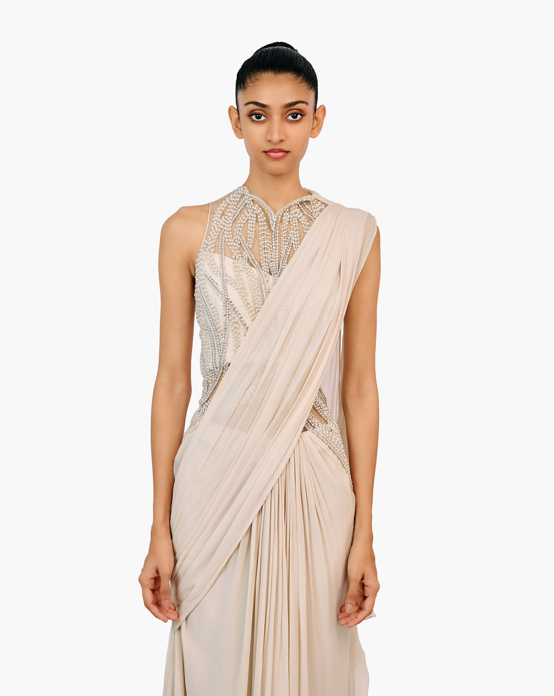 The Anatomical Pearl Saree Gown
