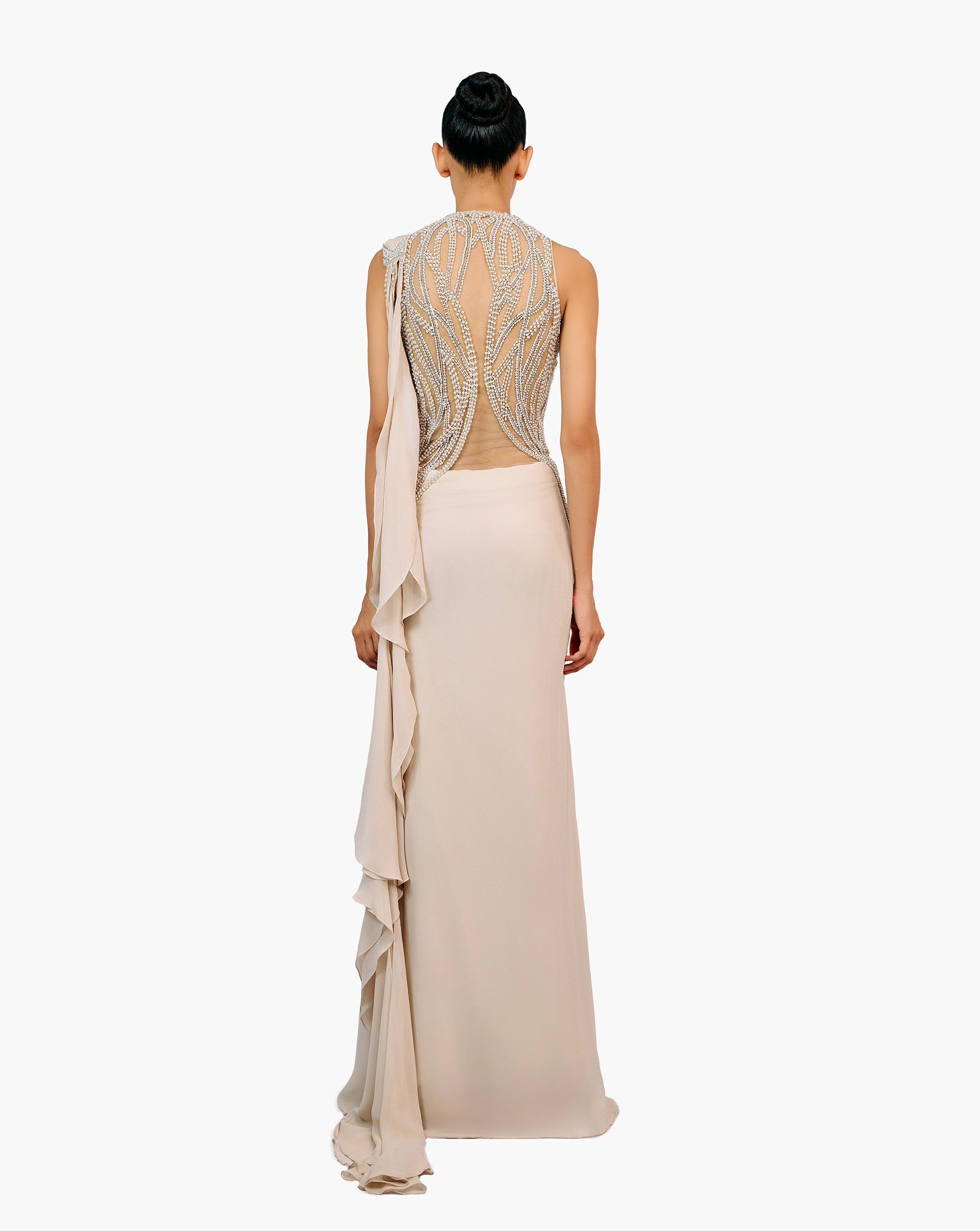 The Anatomical Pearl Saree Gown