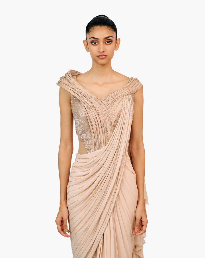 The Cosmic Sculpt Saree