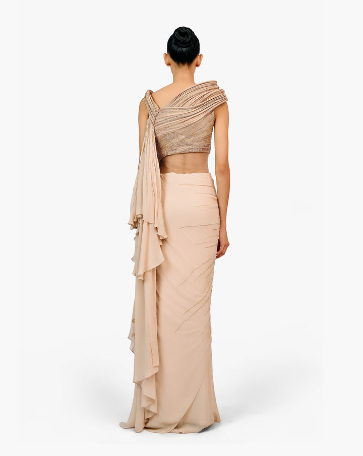The Cosmic Sculpt Saree