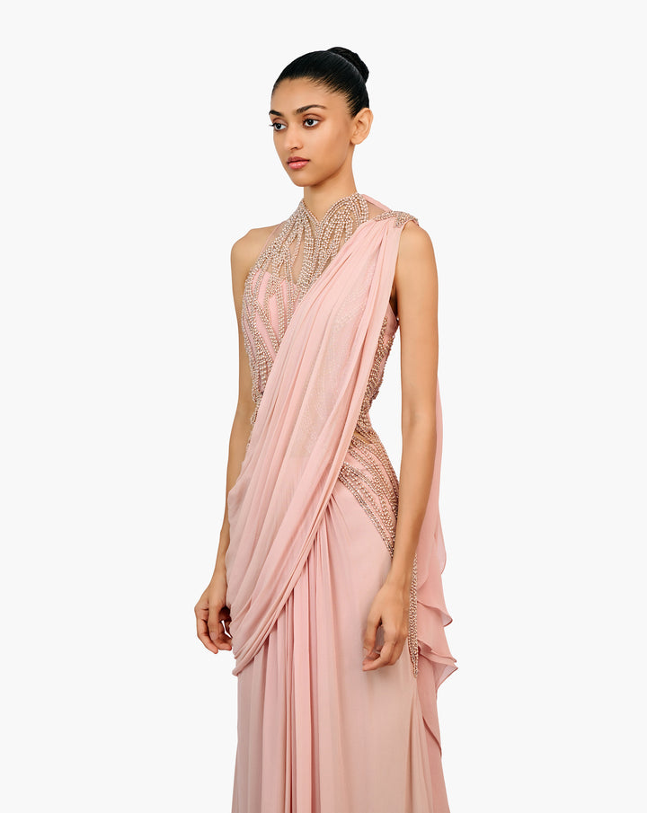 The Anatomical Pearl Saree Gown