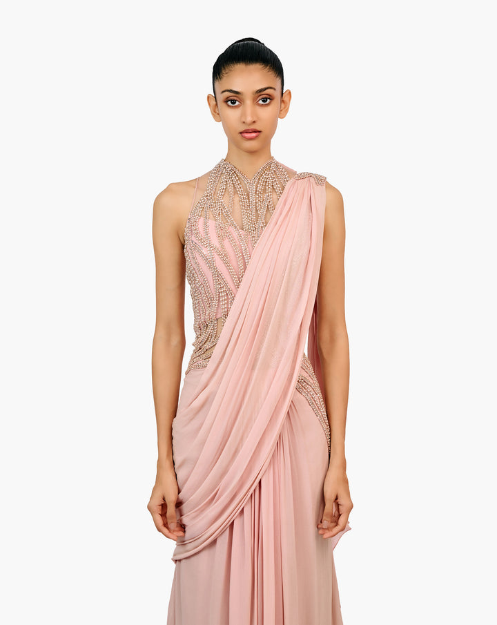 The Anatomical Pearl Saree Gown