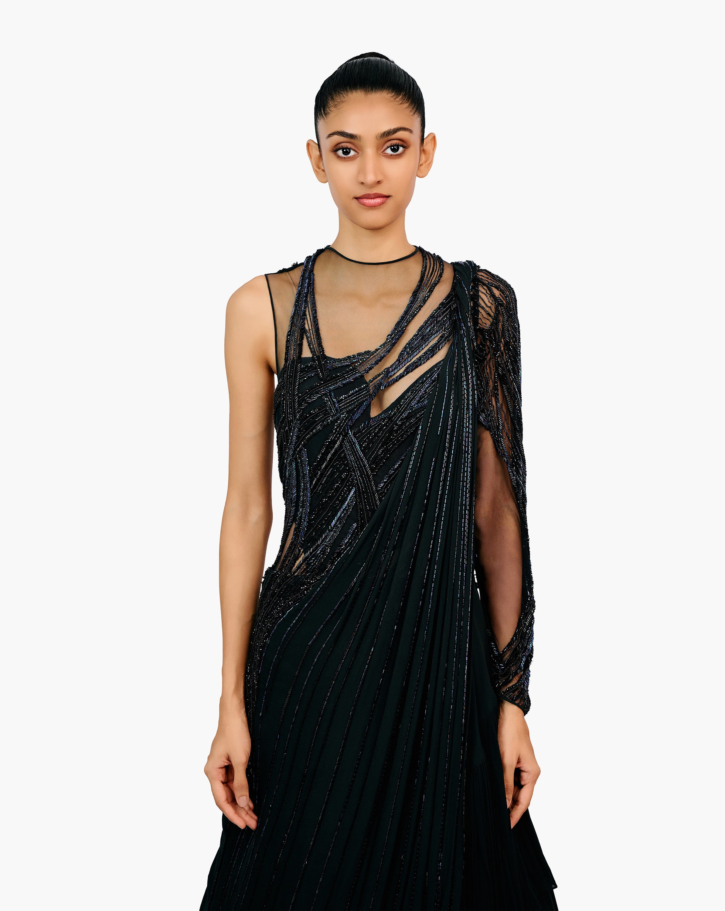 The Vestra Sculpted Saree Lehenga